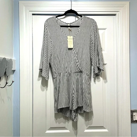 Elan Striped Romper - Picture 1 of 11